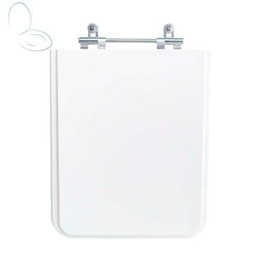 Imagem de Assento Sanitário Tampa De Vaso Branco Resina Poliester Square Para Bacia Incepa