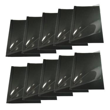 Imagem de Kit 30 Capas Encadernação Térmica Até 200 Folhas A4 Preta.