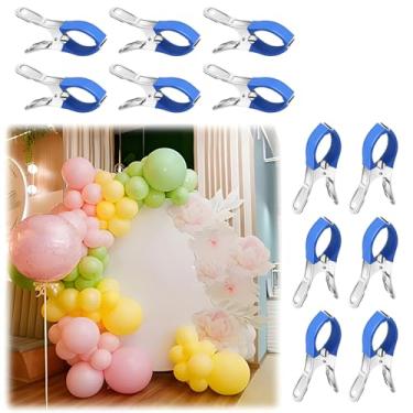 Imagem de Clipes de arco de balão de aço inoxidável (pacote com 12) - Grampos de mola resistentes de 12 cm para decoração de balões, cenários, artesanato, marcenaria e fotografia