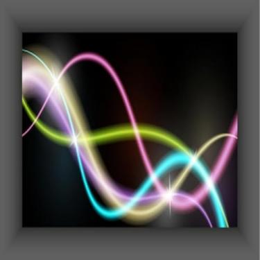 Imagem de Quadro Decorativo Neon Waves - Arte Moderna Vibrante para Ambientes Contemporâneos 50x50cm