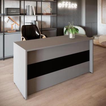 Imagem de Balcão de Atendimento Reto 150 cm Recepção Baixo F5 Office - F5 Office