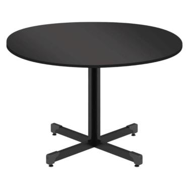 Imagem de Mesa Redonda Para 4 Lugares Centro Madeira Reunião - Preto Onix Preto Onix