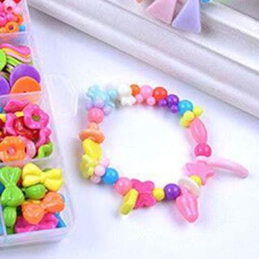 Imagem de Generic Kit de Fabricação de Joias para Meninas, Conjunto de Artesanato Com Pulseira de Miçangas DIY Com 24 Grades, Brinquedo Educativo para Crianças, Material Acrílico (Tipo 4)