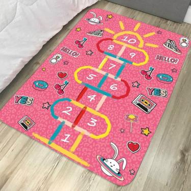 Imagem de Tapete Kids Diido 95cm X 1,30m Antiderrapante Amarelinha