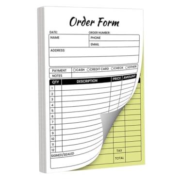 Imagem de Amagogo de Recibos, de Notas Fiscais, Materiais de Escritório para Pequenas Empresas, 2 Vias Autocopiativas, Formulário de Pedido