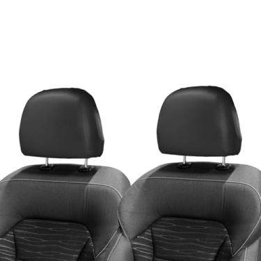Imagem de UHANBUT 2 peças de capa de encosto de cabeça de assento de carro, capas de proteção contra poeira de encosto de cabeça de veículo macias e elásticas de poliuretano, protetor reutilizável totalmente