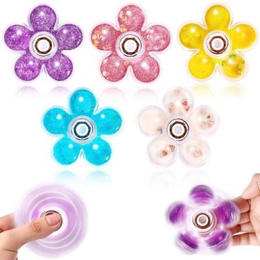 Imagem de Pacote com 5 unidades do Fidget Spinner FIGROL Glitter Liquid Sensory