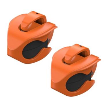 Imagem de YIJU 2x Presilhas para Vara de Pesca, Braçadeiras Multifuncionais, Suportes para Varas de Pesca de Fundo, Laranja