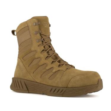 Imagem de Reebok Bota tática masculina Floatride Energy Tactical Safety Toe 20 cm com zíper lateral, Coiote, 11