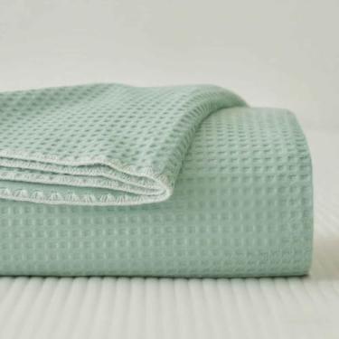 Imagem de Cobertor de lã fofo feminino masculino para cama cachecol adulto longo duplo solteiro para sofá confortável, macio e respirável, lavável na máquina, cor rápida para primavera e outono (azul, 200 x 230