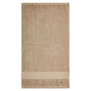 Imagem de Lacoste Toalha de mão de algodão Heritage Supima, areia, 40,6 cm x 76,2 cm