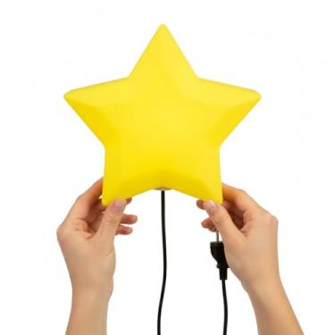 Imagem de Luminária Estrela Infantil Amarela Bivolt Decoração Quarto