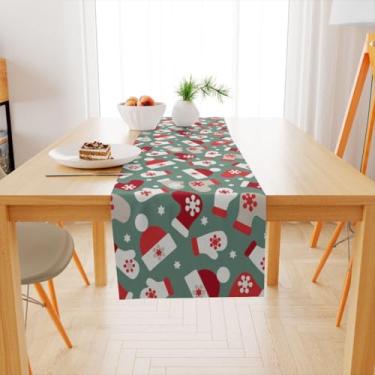 Imagem de Caminho de Mesa Natal, Caminho de Mesa Trilho Toalha Natal 4 Ou 6 Lugares, 1,35x0,40, Retrô(TME-16508)