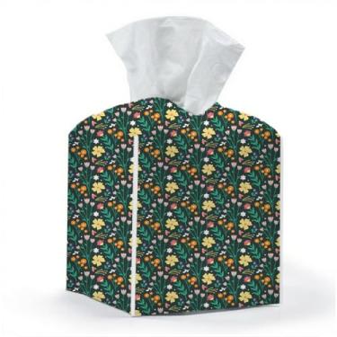 Imagem de Capa de caixa de lenços, suporte de caixa de lenços, quadrado com fundo de cinto, organizador decorativo de couro PU para mesa, banheiro, banheiro, carro, escritório, cômoda, decoração estética de