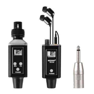 Imagem de Sistema de monitor intra-auricular sem fio, sistema IEM sem fio de metal UHF profissional, 16 canais ajustáveis, transmissor portátil recarregável e receptor bodypack para estúdio, ensaio de banda