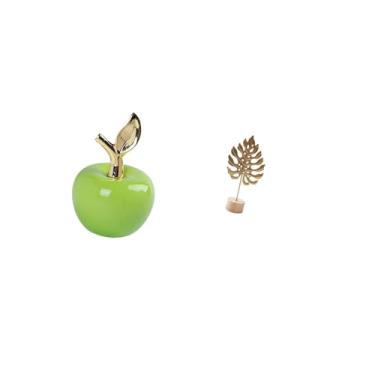 Imagem de Fenteer Escultura de Folha de Cerâmica, Ornamento, Estatueta Abstrata em Forma de Fruta, Arte para Casa, Café, Sala de Estudo, Mesa, Festa, Feriado, Decoração
