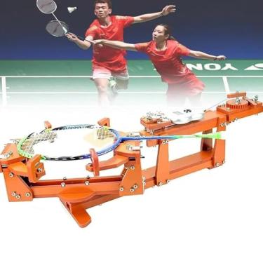 Imagem de ZDJZMGZ Máquina de amarrar raquete, máquina de amarrar raquete de badminton, 6 pontos fixos 27,2 kg máquina de amarrar raquete de badminton/display digital, squash