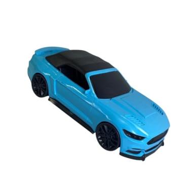 Imagem de Speed Car Carrinho de Brinquedo Esportivo, Plástico, Amarelo e Azul, 35x15x10cm, Modelo Conversível, para Crianças Acima de 3 Anos