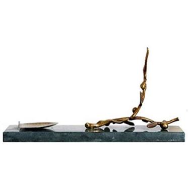 Imagem de Prateleira de vinho de latão mármore criativa prateleira de vinho cobre puro ameixa oliva decoração moda conjunto de vinho artesanato (cor: A)