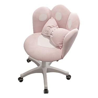 Imagem de Cadeira ergonômica para escritório em casa, cadeira giratória ajustável para pequenos espaços, sala de estar, maquiagem, estudos