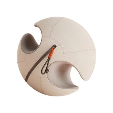 Imagem de rockible Bola de equilíbrio para ioga, fitness, bola de pilates, treinamento de núcleo, musculação, ginástica de viagem, bola de exercícios de 34 cm, bola de, Cinza