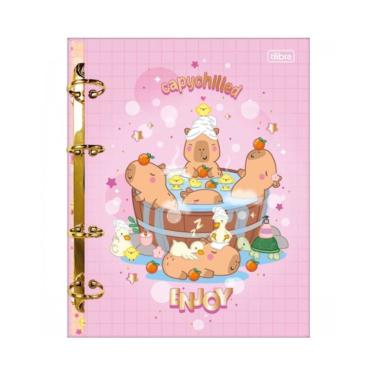 Imagem de Caderno Argolado Cartonado Colegial 80 Folhas Capyclub Tilibra