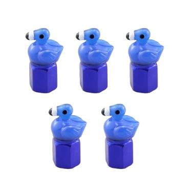 Imagem de Tampas de haste de válvula de flamingo mini pato, tampas de válvula de pneu, figuras de animais quentes, capa de borracha (pacote com 5) universal para carro, caminhão, SUV, motocicleta, bicicleta