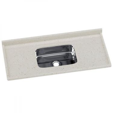 Imagem de Pia Cozinha Roralit Mármore Sintético 120cm Cuba Inox 622 Travertino