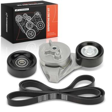 Imagem de A-Premium Kit de transmissão de correia serpentina do motor compatível com Cadillac Eldorado 1993-1997, Sevilha 1994-1997, Allante 1993-1993, DeVille 1994-1995/1997 e Oldsmobile Aurora 1995-1999