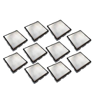 Imagem de Ralo Oculto Invisivel 15x15 Anti Odor Inox Kit 10 Uni Box Banheiro Cozinha Varanda Lavabo Lavanderia Higienico Discreto