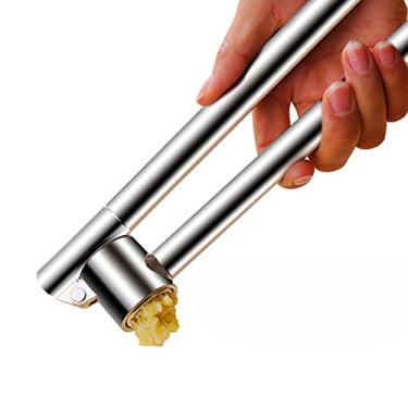 Imagem de Espremedor de alho de aço inoxidável, cabo estendido, triturador e triturador, ferramenta manual de cozinha