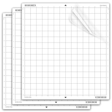 Imagem de Tapetes de corte para Silhouette Cameo 4 Plus e Cameo 5 Plus, 35 x 38 cm, pacote com 3, adesivo aderente, durável, tapete de substituição de longa duração para máquina Cameo Plus