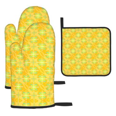 Imagem de Padrão nacional – Conjunto de cozinha essencial com 3 peças, luvas e aderência para tampa, proteção para churrasco no forno, design de armazenamento suspenso.