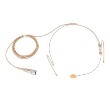 Imagem de Diyeeni Microfone de Fone de Ouvido Com Gancho Duplo, Microfone de Cabeça Compatível Com ShureSystem, Com Cabo Mini XLR de 4 Pinos e Pára-brisas, Som Nítido para Palestras, Podcasts,
