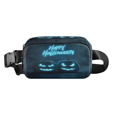Imagem de CEBUGI Mini pochetes de caminhada para homens e mulheres, abóboras de Halloween, modernas, resistentes à água, com cinto ajustável para treino, viagem, corrida