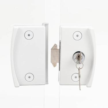 Imagem de Fechadura Blindex Porta Vidro Correr 3530 Vv Completa Branco