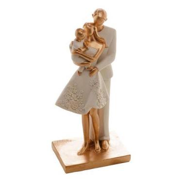 Imagem de Figura Decorativa Wolff Família De Resina Branco 9cm X 20cm