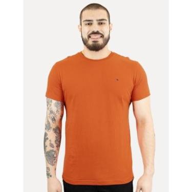 Imagem de Camiseta Tommy Hilfiger Masculina Essential Cotton Laranja Escuro-Masculino
