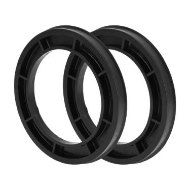 Imagem de TUCKBOLD Anéis centralizados no cubo da roda do carro Rodas duráveis Eixo central amortecedor Hubrings preto 2 peças OD 112,1 mm para ID 78,1 mm plástico