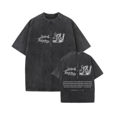 Imagem de Camiseta Religiosa Vintage Lavada Y2K Christian Jesus Forgive Them Fat