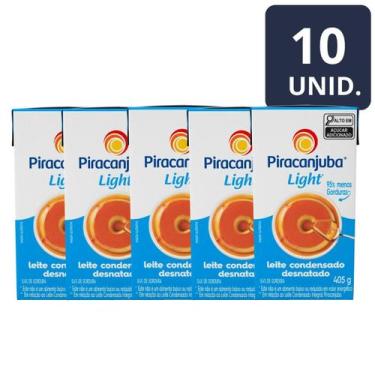 Imagem de Kit 10 Leite Condensado Desnatado Light Piracanjuba 405g