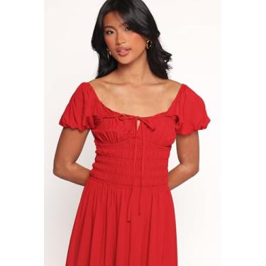 Imagem de Petal & Pup Vestido longo feminino Theodora vermelho, Vermelho, PP