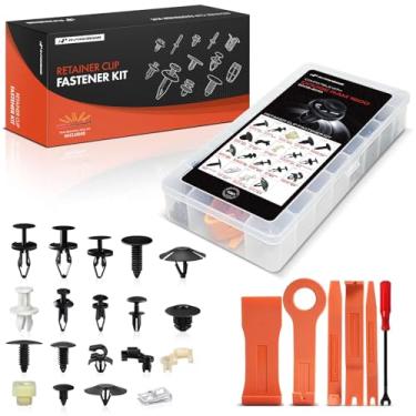 Imagem de A-Premium Kit de clipe de retenção de carro de 190 peças (15 tipos) compatível com Dodge Ram 1500 2009-2010, para-choque, para-choque, trava de porta, cabo de capô, pino de pressão automático