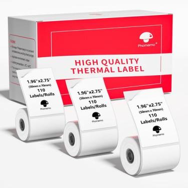 Imagem de Papel de etiqueta adesivo térmico Phomemo para M110/M220/M120/M200