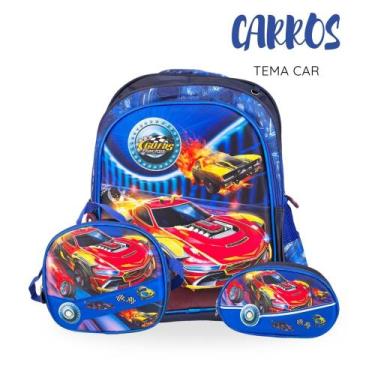 Imagem de Kit Volta às Aulas Dinossauro Mochila + Lancheira + Estojo - Sem Rodin