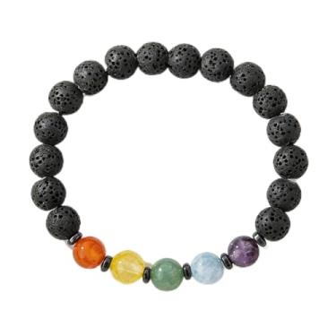 Imagem de Pulseira de pedras naturais com 12 contas do zodíaco, autoproteção, pedra padroeira, uso diário, melhores amigos, presente de aniversário para mãe, amigos, melhores amigas, One Size Fits Most, Pedra