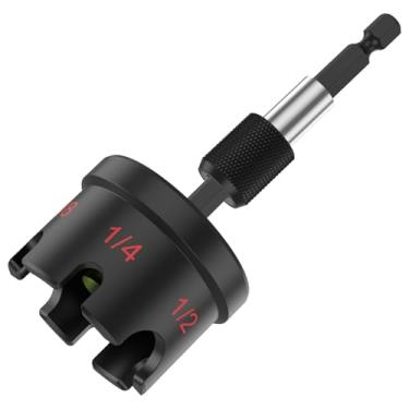 Imagem de Acessório de broca com zíper de liga de alumínio, ferramenta de remoção rápida de parafuso de porca resistente a impactos para sistema de suporte de rack de conduíte (preto, 1)