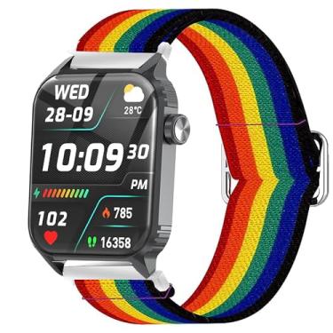 Imagem de Compatível com pulseiras TRAUSI para relógios inteligentes, elásticos elásticos de liberação rápida, acessórios de substituição ajustáveis para homens e mulheres, compatível com relógios inteligentes