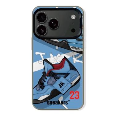 Imagem de Cairiocoin Capa de telefone da marca de calçados esportivos compatível com iPhone 17 Pro, Cool Ins Off Tênis clássico branco ou preto etiqueta estética antiderrapante à prova de choque capa de