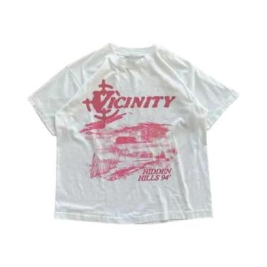 Imagem de Camiseta Vintage Punk Harajuku Com Estampa Gráfica Y2K Hip Hop E-girl,